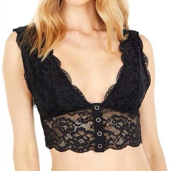 Free People | Women's Heartbreaker Brami Lace Bralette Black Size Small NWT - Picture 3 of 11